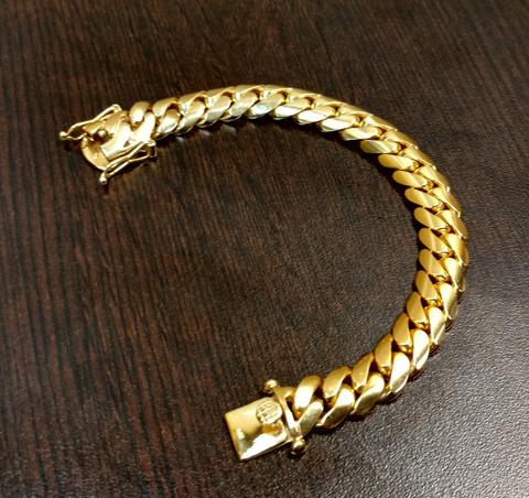 Gold Plated Sterling Silver Miami Cuban Link Bracelet